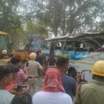 উল্টে গেল যাত্রীবোঝাই বাস, করিমপুর–কৃষ্ণনগর রুটে