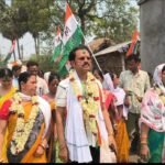 ভোট প্রচারে পখন্না এলাকায়  তৃণমূল প্রার্থী  গৌতম মিশ্র 